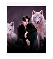 Tablo Ahşap Poster Dekoratif Bts&ordu Kurtlarıyla Jungkook Kod1156