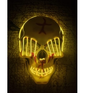 Halloween Maske Kuru kafa Işıklı Sarı Teller