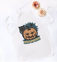 BK Gift Halloween Tasarımlı Beyaz Mutfak Önlüğü-2