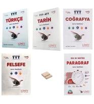 Limit TYT Türkçe Tarih Coğrafya Felsefe ve Paragraf Soru Bankası 5li Set + Telefon Standı