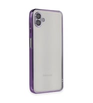 Northcity Samsung Galaxy A04 Kılıf Lensli Silikon - Mor
