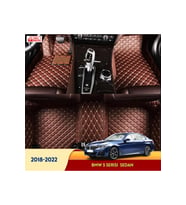 MİREN Bmw 5 Serisi 2018-2022 sedan Uyumlu 5d Havuzlu Suni Deri OTO PASPAS (Kahverengi)