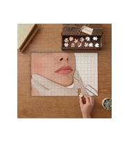 Dudak Dolgusu Tasarımı 240 parça Ahşap Puzzle Ahşap Kutuda MP00653