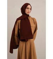 Lyocell Naia Kare Monogram Şal 6 (Bordo)