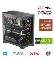 ETERNAL POWER RYZEN 7 5700X 32G DDR4 1TB M.2 RTX4060 A520 T650W