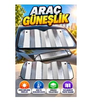 Katlanabilir Alüminyum Reflektörlü Araç Ön Cam Güneşliği Süngerli İzolasyonlu