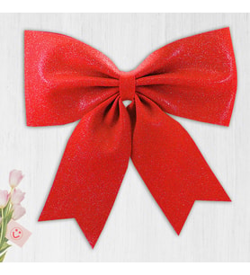 Simli Eva Fiyonk, 40 cm x 33 cm - Kırmızı