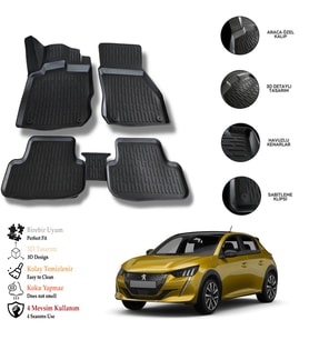Peugeot 208 2021 3D Havuzlu Paspas OTL