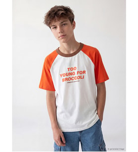 LCW Kids Beyaz Bisiklet Yaka Slogan Baskılı Erkek Çocuk Tişört