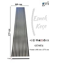 AHŞAP AKUSTİK LAMBİRİ PANEL (Gümüş Gri)