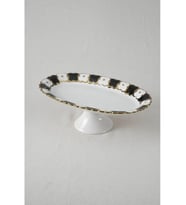 Acar Porselen Oval Ayaklı Derin Sunum Tabağı 30x20x13 cm