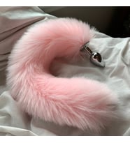 Tilki Kuyruğu Paslanmaz Çelik Tıkaç (Açık Pembe)