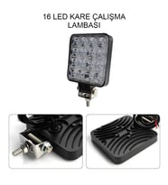 1 Adet 16 Ledli Off Road Sis Farı Çalışma Lambası 12 Volt
