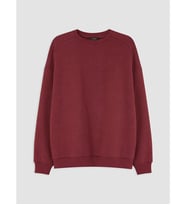 LC WAIKIKI Bordo Oversize Kadın Kalın Sweatshirt