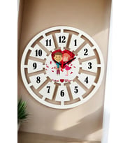 Sevgiliye En Güzel Hediye Duvar Saati 40cm 012 (Beyaz)