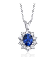 2.35 Karat Safir Pırlanta Kolye