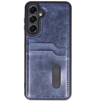 Galaxy A55 5G Kılıf Sara Kartvizitli Deri Kılıf - Lacivert