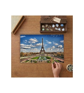 Paris Eyfel Kulesi Manzarası Tasarımı 240 parça Ahşap Puzzle Ahşap Kutuda MP01559