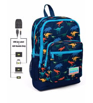 Coral High Kids Dört Gözlü Erkek Çocuk İlkokul Çantası - Dinazor Desenli - USB+AUX Soketli