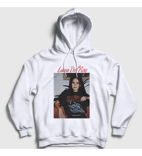 Presmono Unisex Beyaz Space Lana Del Rey Kapüşonlu Sweatshirt 156967tt