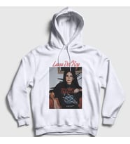 Presmono Unisex Beyaz Space Lana Del Rey Kapüşonlu Sweatshirt 156967tt