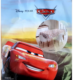 CARS BASKILI MASA VE ÇOCUK OYUN ÖRTÜSÜ (150*180 cm) (Bej)