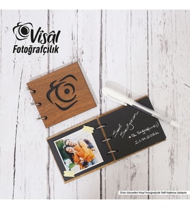 ANI DEFTERİ - FOTOĞRAFLI ANI DEFTERİ - FOTOĞRAF ALBÜMÜ - ALBÜM - MİNİ ALBÜM - HATIRA DEFTERİ - BEYAZ KALEMLİ