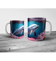Pixxa Yunus Dolphin Optik İllüzyonlu Kupa Bardak Model 6
