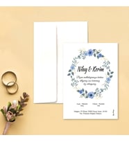 Davetiye Zarf ve Baskı Dahil (Beyaz yada Kraft Zarflı) - Düğün, Nişan, Nikah, Kına Davetiyesi (Beyaz)