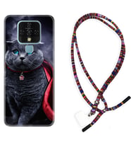 Tecno Camon 16 18P Pova Kılıf Boyun Asklı Rasta Silikon Super Cat 1666