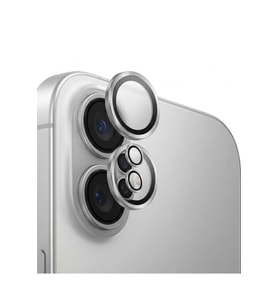 iPhone 16 kamera lens koruyucu (Gümüş)