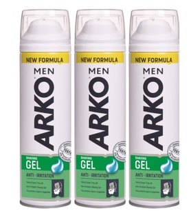 Arko Men Antı-Irritation Tıraş Jeli 200 ml 3 Adet