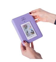65 Fotoğraf Kapasiteli Pencereli Mor Instax Polakart Fotoğraf Albümü