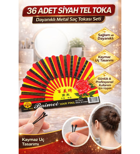 36 Adet Siyah Tel Toka Saç Tokası – Dayanıklı Metal Saç Teli Toka Seti