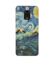 Redmi Note 9 Pro/Note 9S Uyumlu Sanatsal Vintage Desenli Şeffaf Telefon Kılıfı