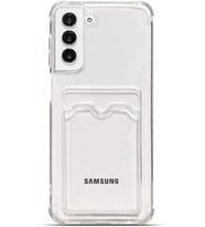 Teknomoda Samsung Galaxy S21 PLUS Kılıf Kartlıklı Anti Şok Korumalı Şeffaf Silikon Şeffaf Açık