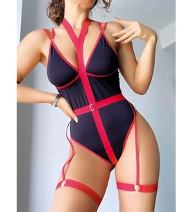 Amora Secret Kırmızı Şeritli Fantezi Mayokini