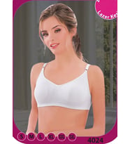 Beyaz Kadın Çıkarılabilir Pedli İnce Askılı Kopçalı Büstiyer Sütyen S-3XL 4024