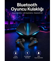 Kablosuz Bluetooth Bağlantılı Kulaklık ve Dokunmatik Ekran Akıllı Saat Arama Cevaplama