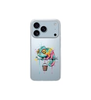 iPhone 17 Pro Max ile Uyumlu Splash Bukalemun Tasarımlı Şeffaf Silikon Kılıf