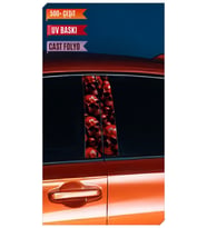 Araç Kapı Direk Kaplama Folyosu Kuru Kafa Desenli (Sağ Sol Takım) (2 Adet) - 22x (Çok Renkli)