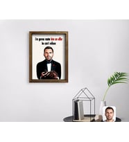 BK Gift Kişiye Özel Godfather Baba Karikatürlü Doğal Masif Ahşap Çerçeveli Tablo 45x65cm-9
