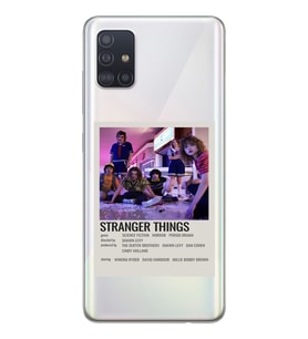 Samsung Galaxy A51 Uyumlu Stranger Things Minimalist Poster Desenli Şeffaf Telefon Kılıfı