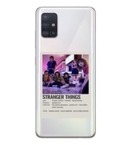 Samsung Galaxy A51 Uyumlu Stranger Things Minimalist Poster Desenli Şeffaf Telefon Kılıfı