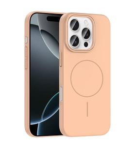 Apple iPhone 16 Pro Uyumlu Kılıf M-safe Şarj Özellikli Zore Ruby Sert Kapak (Gümüş)