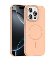Apple iPhone 16 Pro Uyumlu Kılıf M-safe Şarj Özellikli Zore Ruby Sert Kapak (Gümüş)