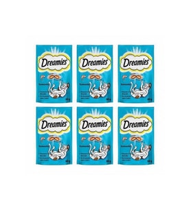 Dreamies Somon Balıklı Kedi Ödülü 6 Adet x 60 Gr