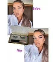 Caş Dekorasyon Manyetik Eyeliner'lı Mıknatıslı Doğal İpek Takma Kirpik #001 Yoğun