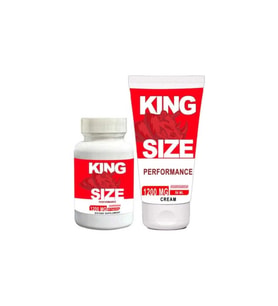 King Size 1200 Mg Erkeklere Özel Deneyim Veren 30 Lu Ve 50 ml Krem Bir Arada