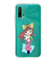 Xiaomi Poco M3 Uyumlu Kapak Vespagirl Tasarımlı Şeffaf Silikon Kılıf